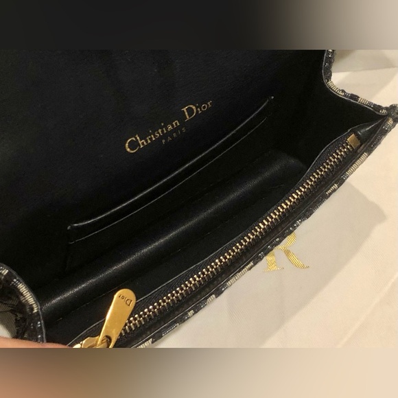 CHRISTIAN DIOR SADDLE NAVY SHOULDER FLAP WOC CHEST BELT POUCH BAG D RING - Picture 3 of 13